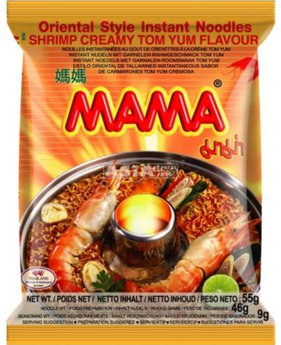 Instantnudeln Garnelen Tom Yum Creamy MAMA 30x55g