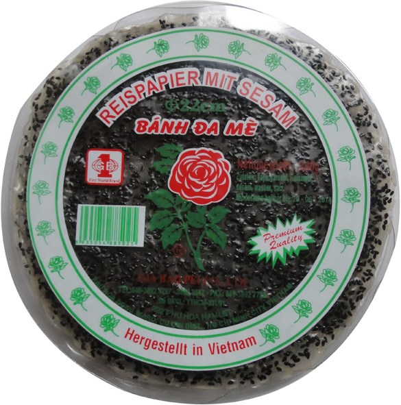 Reispapier schwarze Sesam Rose 40x300g