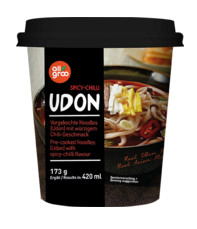 Udon Nudeln im Becher, Chili 12x173g Allgroo