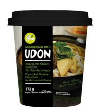 Udon Nudeln im Becher, Pilz und Tofu 12x173g Allgroo