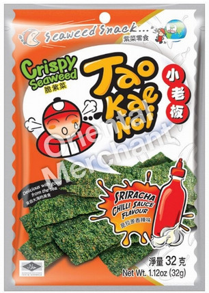 Seetang Snack Crispy Sriracha Sauce TAOKAENOI 24x32g