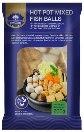 Fischbällchen gemischt hot pot tiefgekühlt Mooijer 25x200g