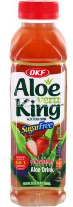 Aloe Vera Getränk Erdbeere ohne Zucker OKF 20x500ml