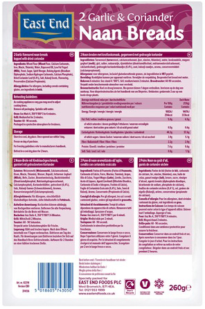 Naan-Brot Knoblauch Koriander Nishaan 12x260g