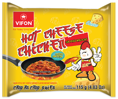 Instant Nudelsuppe Hähnchen, Käsegeschmack scharf Vifon 40x115g