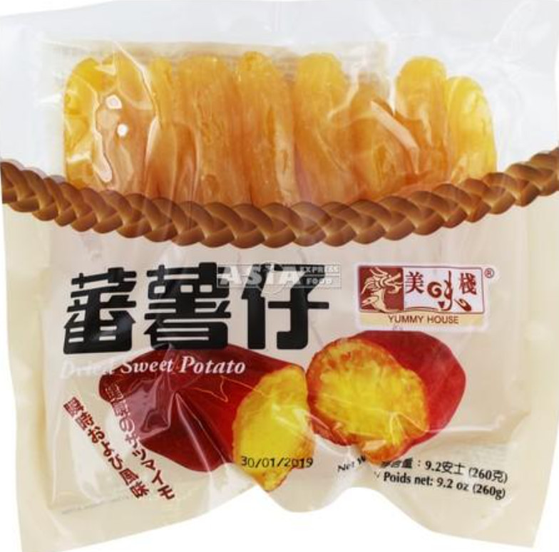 Süßkartoffeln orange getrocknet YUMMY HOUSE 25x260g