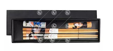 Essstäbchen Set + Rest 2 Pers. Geisha NF 22,5cm 100x(1x1Set)