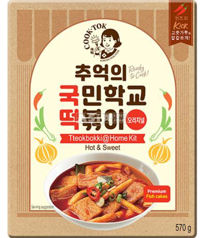 Tteokbokki Home Kit Heiß, süß COCK TOK 16x570g