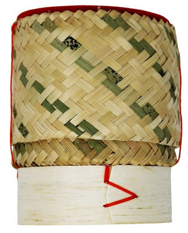 Bambuskorb mit Deckel für Klebreis Reddragon