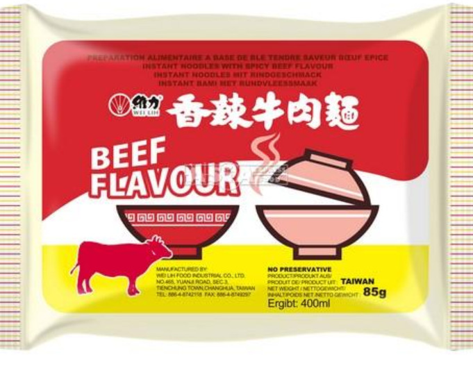 Instant Nudelnsuppe Rindfleisch WEI LIH 30x85g