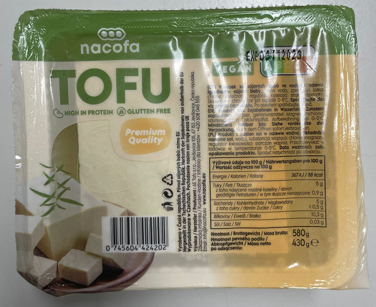 Tofu frisch vakuum nacofa 18x600g