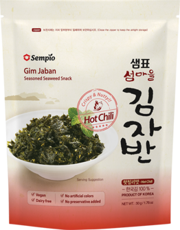Seetang Snack knusprig Hot Chili SEMPIO 12x50g