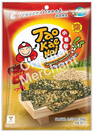 Seetang Snack Tempura mit Sesam scharf Taokaenoi 48x39g