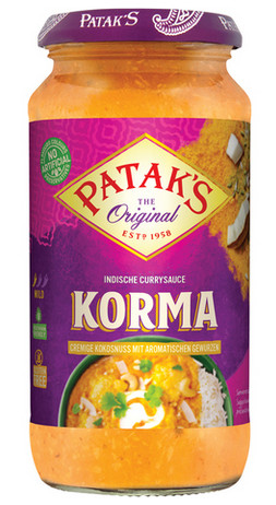 Korma Curry Sauce Pataks 6x450g