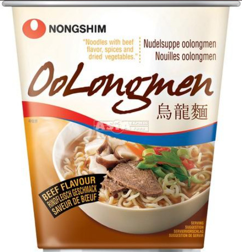 Instant Nudeln Rind Oolongmen NONGSHIM 12x75g