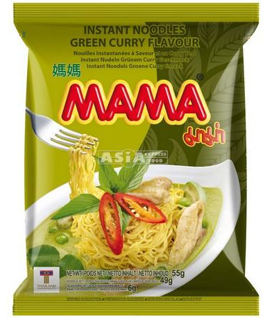Innudeln MAMA grüner Curry 30x55g