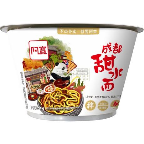 Instant Breite Nudeln Süß Scharf 12 x 270g Baijia