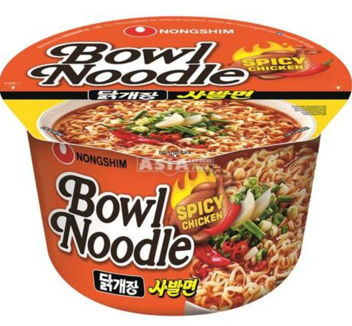 Instant Bowl Nudeln Scharf Hühnchen NONGSHIM 12x100g