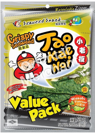 Seetang Snack knusprig Wasabi Taokaenoi 24x59g