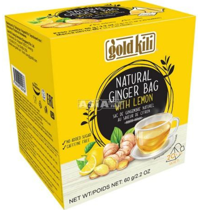 Ingwer Zitronengetränk Natural GOLD KILI 24x62g