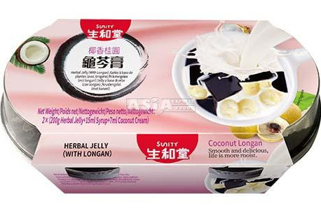Kräutergelee mit Kokosmilch und Longan Sunity 18x2x222g