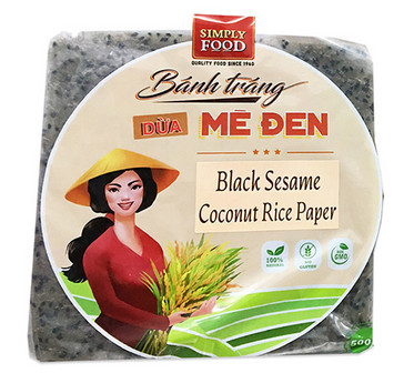 Reispapier mit Kokosnuss und schwarzem Sesam Simply Food 30x500g