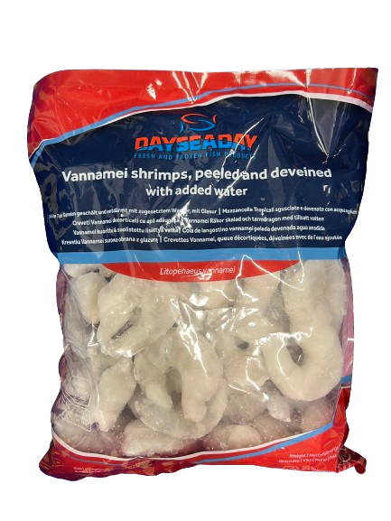 Garnelen 8-12 ohne Kopf ohne Schale Vannamei DAYSEADAY 10x1kg