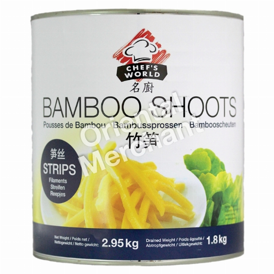 Bambusschoten Streifen Chefs World 6x 2,95kg