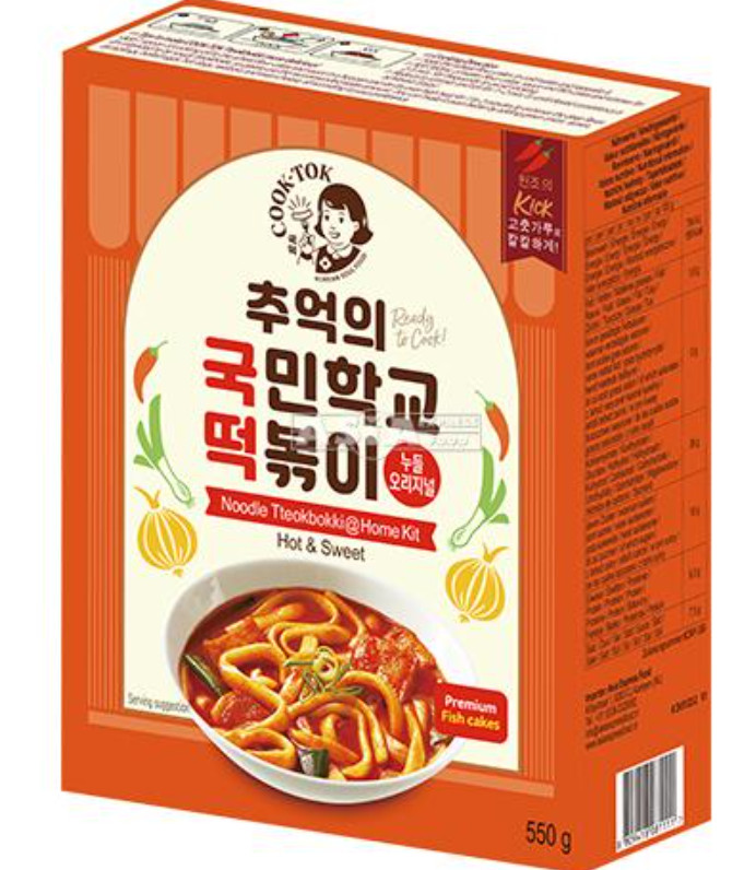Tteokbokki Nudeln Home Kit scharf süß COCK TOK 16x550g