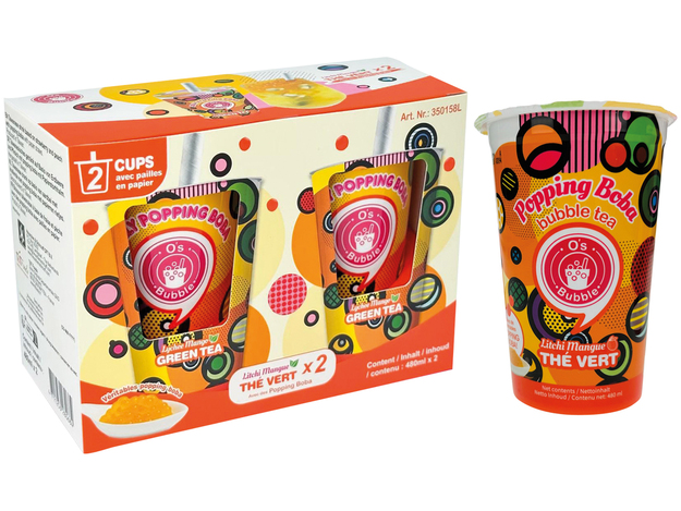 Instant Litschi/Mango cup O's bubble 480ml