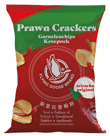 Garnelenchips Chilisauce-Geschmack FLYING GOOSE 10x80g