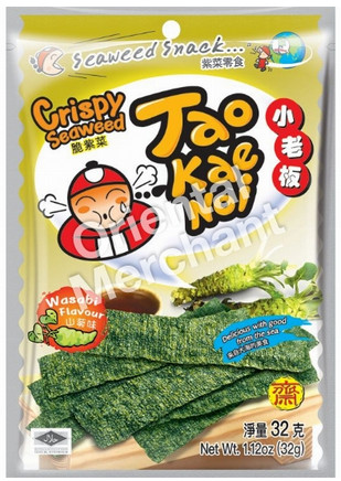 Seetang Snack knusprig Wasabi Taokaenoi 24x32g