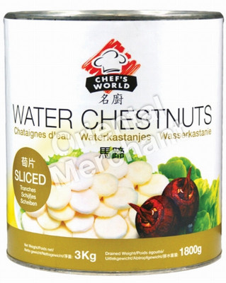 Wasserkastanien in Scheiben Chefs World 6x3kg